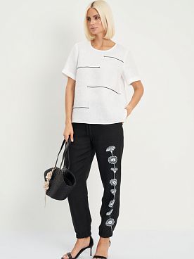 Брюки льняные