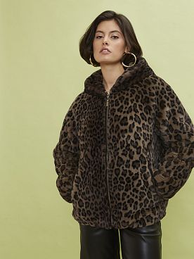 шуба леопардовая