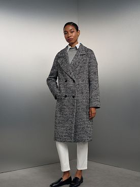 Пальто твидовое