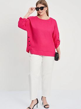 Блузка льняная