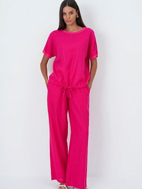 Брюки льняные