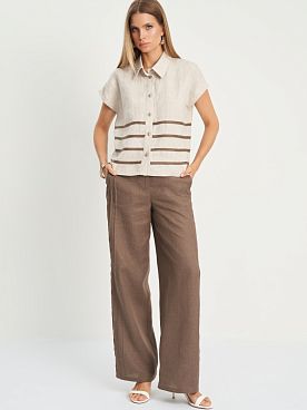 Блузка льняная