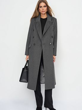 удлиненное пальто из шерсти