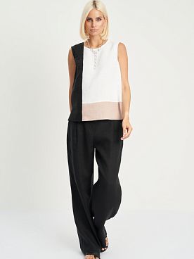 Блузка комбинированная