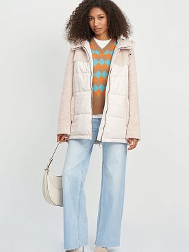 Зимняя куртка комбинированная