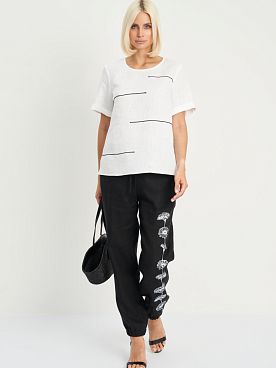 Блузка льняная