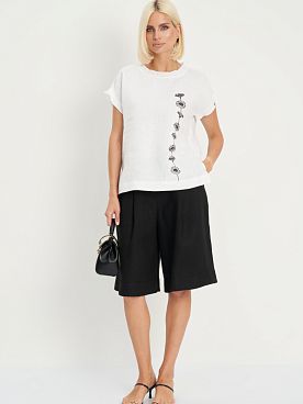 Блузка льняная