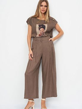 брюки льняные