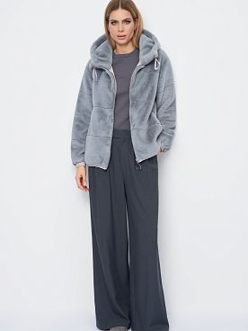 эко шуба с капюшоном