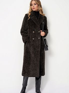 шуба двубортная