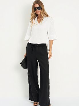 Брюки льняные