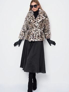 шубка леопардовая