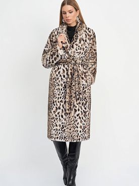 Шуба леопардовая