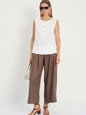 Блузка льняная